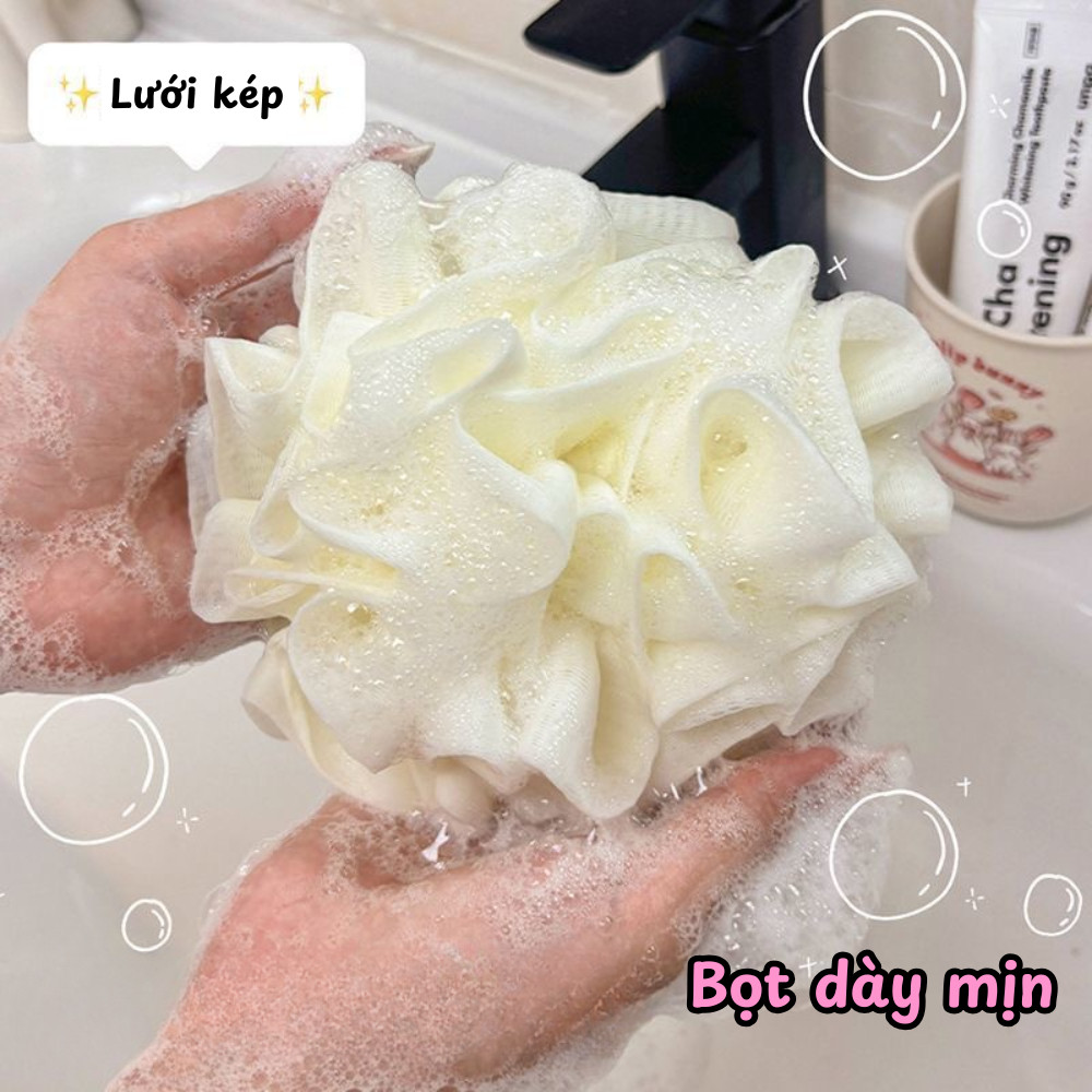 Bông Tắm Ren Hoa Mềm Mượt, Tạo Bọt Với Đế Lưới 2 Lớp, Đựng Được Sữa Tắm & Tẩy Da Chết | BigBuy360 - bigbuy360.vn