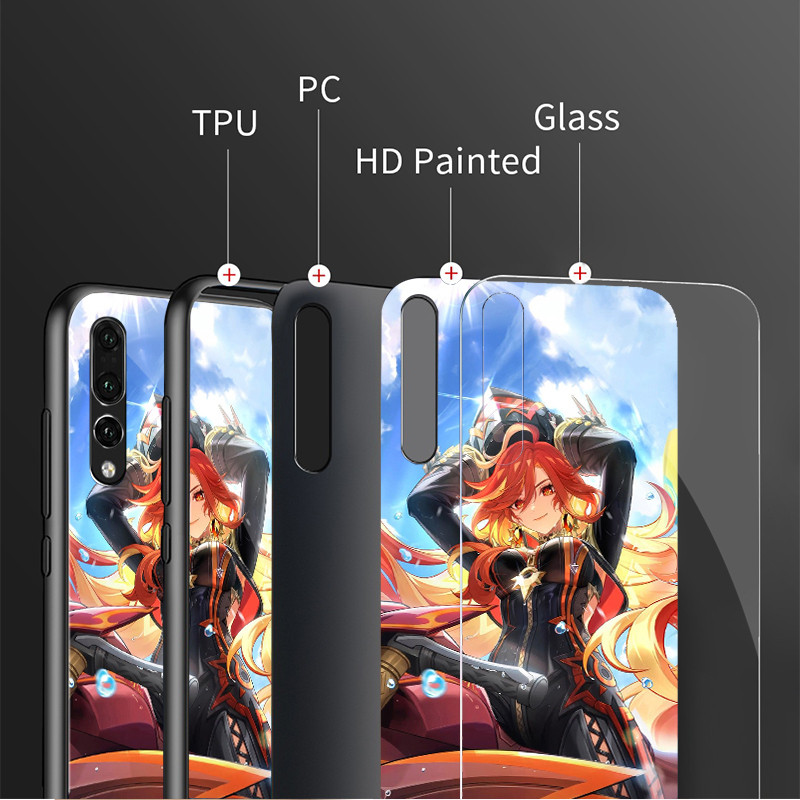 Ốp Điện Thoại Kính Genshin Impact Mavuika 01 Cho Samsung Galaxy A14 A16 A30 A22 A32 A33 A15 A35 A42 A55 A56 4G A52 A53 A54 A70 A71 A72 A73 5G