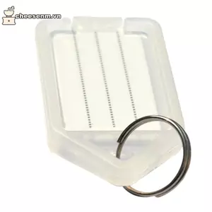 Cheenm 10 chiếc Thẻ chìa khóa vỏ sò trong suốt bằng nhựa Nhãn phân loại VN