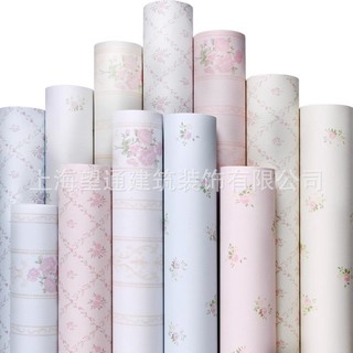 ☀Phong Cách Nhật Bản Phong Cách Hàn Quốc Mục Vụ Hoa Nhỏ Tự Dính Giấy Dán Tường Cô Gái Màu Hồng Hộ Gia Đình Tân Trang Dán Ký Túc Xá Sinh Viên Chống Thấm Nước E18 4A5