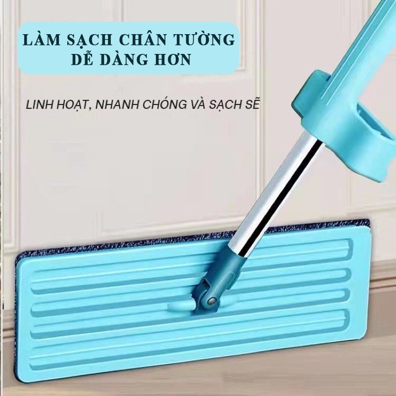 Chổi Lau Nhà Tự Vắt Đa Năng Tiết Kiệm Thời Gian, Dễ Dùng, Kèm 2 Bông Lau Hàng Cao Cấp