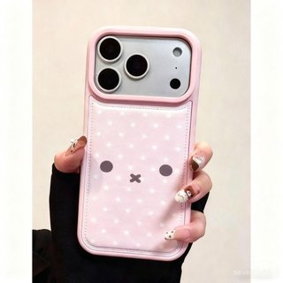 Ốp Điện Thoại Thích Hợp Cho iPhone X XS XR XSMAX 11 12 13 14 15 16 17 Pro max Plus Air Leather Grain Pink Miffy Star Vỏ Bảo Vệ Chống Sốc Bao Gồm Tất Cả 3RP2