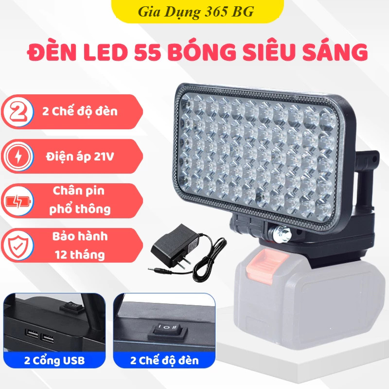 Đèn LED Dùng Pin 55 Bóng Chân Pin Phổ Thông 4cm, Thông Dụng Sử Dụng Làm Việc Ban Đêm, Cắm Trại, ...