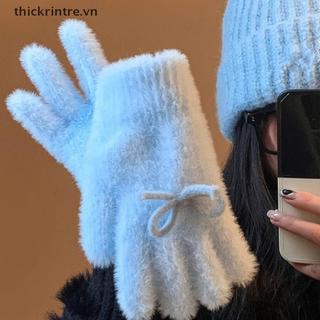 THI Sang Trọng Nút Thắt Tay Dệt Kim Cho Nữ Mùa Đông, Chống Đông Lạnh Đi Xe Đạp Găng Tay Ấm Áp Găng Tay Năm Ngón VN