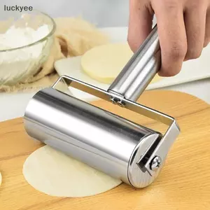 Luckyew Thép Không Gỉ Đôi Cán Pin Chống Dính Bột Bánh Ngọt Con Lăn Nhà Bếp Bánh Bao Máy Mì Bánh Pizza Bánh Dụng Cụ Nướng Bánh TQ