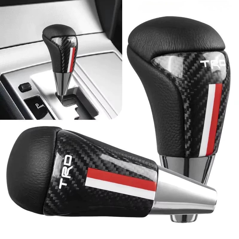 Núm Cần Số Thể Thao Trd GR Da Và Carbon Phong Cách Racing Nâng Cấp Nội Thất Cho Dòng Xe Toyota，Nâng tầm phong cách