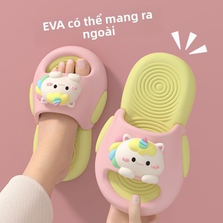 Dép EVA hình kỳ lân cho bé gái – Phong cách công chúa, đế mềm chống trượt, mang đi ngoài