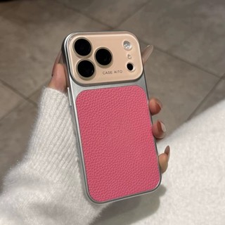 Phim bảo vệ ống kính thủy tinh Họa tiết vải lanh Vỏ điện thoại bằng da PU cho iPhone 17Promax 17Pro 14 15 16 Pro Max 13 Chống sốc ai Nút máy ảnh Nam Nữ Vỏ điện thoại di động