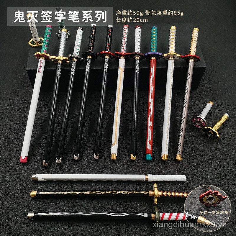 Demon Slayer Kimetsu No Yaiba Anime Xung Quanh Kamado Tanjirou Agatsuma Zenitsu Chữ Ký Bút Kim Loại Mô Hình Đạo Cụ Quà Tặng Giáng Sinh Christmas gift