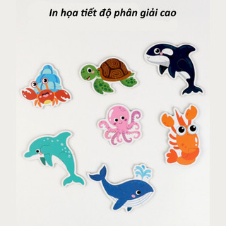 【BabyJoy】Puzzle ghép hình 58 mảnh, đa dạng chủ đề,hộp sắt đựng tiện lợi,Phát triển khả năng nhận thức của trẻ em