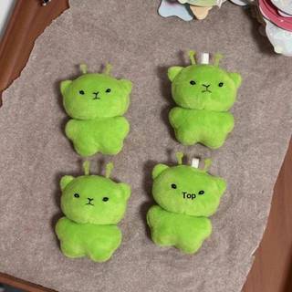 Gấu bông móc khóa Mèo Xấu Xí Sang Búp bê mèo ngoài hành tinh màu xanh lá cây