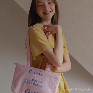 Khách sạn Hàn Quốc 827 Túi mây Cotton đầy màu sắc Tote Máy tính di động