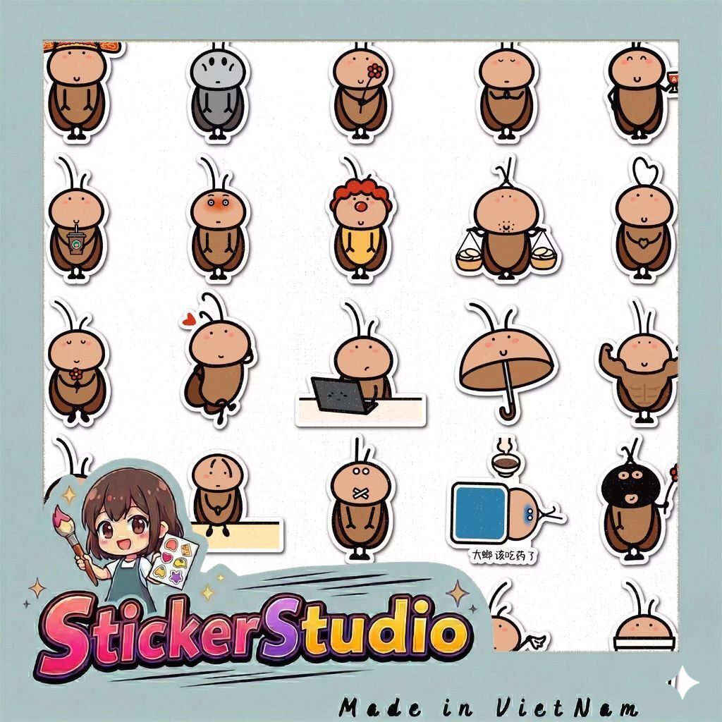 sticker chú gián đáng iu