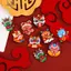 DELMER Acrylic Lễ Hội Mùa Xuân Pin, Loong Lucky Lion Dance Trâm Cài, Trang Sức Sáng Tạo Đáng Yêu Breastpin Phong Cách Pin