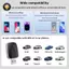 {TB & Bag} Bộ chuyển đổi tự động Android CarPlay không dây 2in1 AI Mini Box Plug & Play Kết nối tự động có thể điều chỉnh với 99% ô tô cho đài phát thanh ô tô.