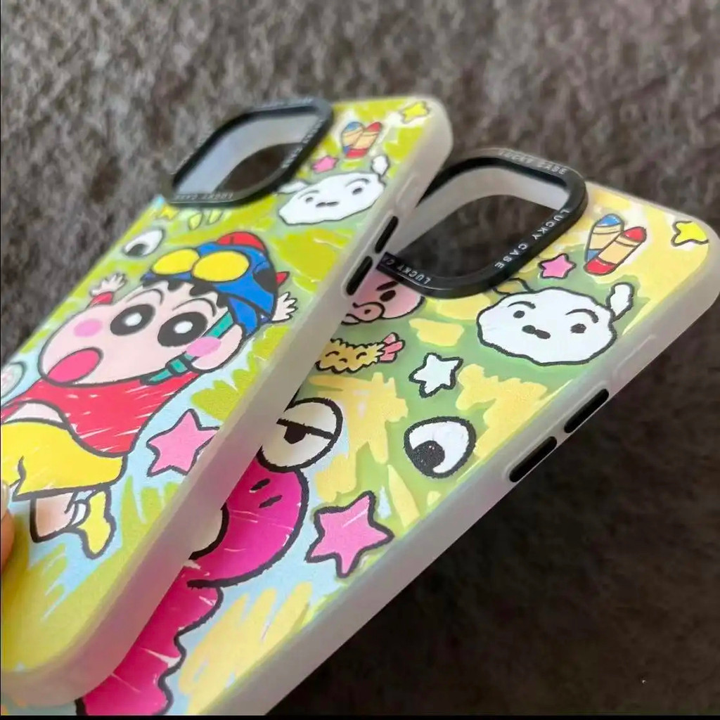 Ốp lưng chống sốc Crayon Shin-chan, thiết kế dễ thương độc đáo phong cách hoạt hình Bảo Vệ Camera Cấp iPhone 17/16/15/14