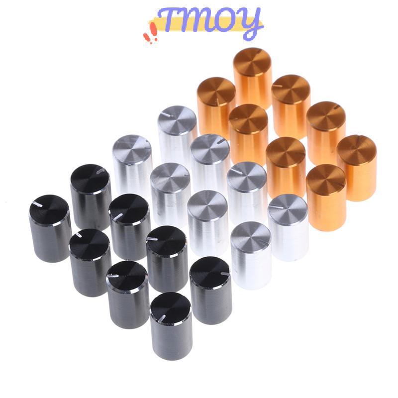 TMOY 8pc 10 * 15mm 6mm Đường kính Trục có khía Nhôm Điều khiển âm lượng Potentiometer Núm TMOY