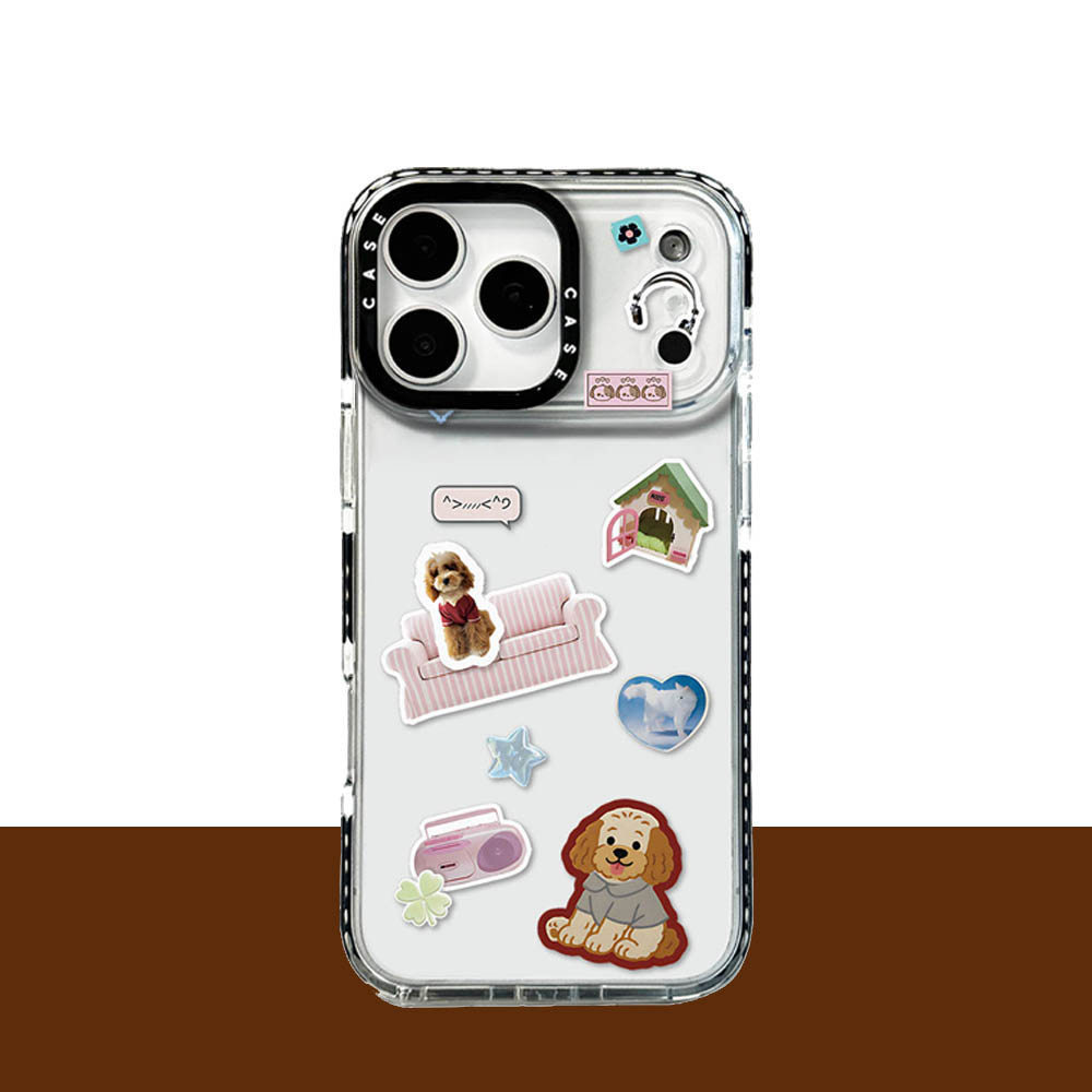 Ốp Điện Thoại Vòng Cổ Chó Hoạt Hình Cho IPhone 17 Pro Max 17 16 15 14 13 12 11 Vỏ Bảo Vệ Chống Sốc