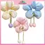 MYPANDA Ngọt Ngào Nữ Hoa Tulip Ruy Băng Tóc Scrunchies Cổ Tích Nơ Streamers Ruy Băng Tóc Đuôi Ngựa Giá Đỡ Phụ Kiện Tóc.