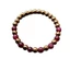 Vòng tay đính cườm Garnet bằng đồng - Garnet màu vàng mờ bằng đồng & rượu vang đỏ
