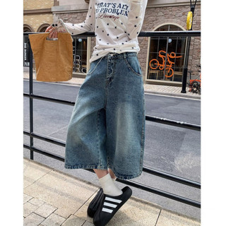 GKSSS Quần short denim nam thương hiệu hợp thời trang Mỹ họa tiết ngôi sao chất lượng cao phong cách trung tính