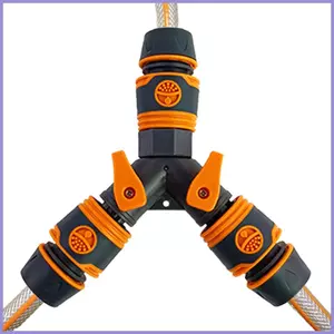 Bộ chia Spigot Hạng nặng Kết nối nhanh Bộ chia ba chiều Bộ chuyển đổi vòi vườn cho hệ thống tưới nhỏ giọt mueadsyvn
