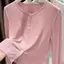 PNPIA-Áo Cardigan dệt kim màu xám dành cho nữ Áo khoác chống nắng mùa hè nhẹ tròn Ne lý tưởng để mua sắm hoặc đi chơi thường ngày