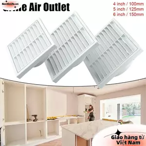 NORDICLIFE 1 Cái Ổ Cắm Xả Không Khí Tươi, Trần Tường Nhựa Lưới Tản Nhiệt Cửa Thoát Khí, Đường Ống Thông Gió Lưới Bao Da Trắng Điều Hòa Ổ Cắm