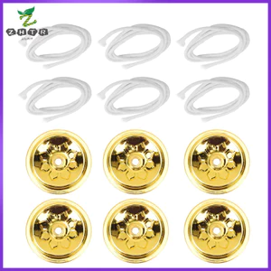 1 Bộ Đèn Cồn Sợi Wick Thay Thế Dầu Ánh Sáng Wick Giá Đỡ Hợp Kim Trắng zhenghtr