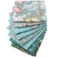 PYCOU 7 / 8 Bộ Vải In Hoa, Vải May Kẻ Sọc Retro Cổ Điển 25 * 25CM, Vải Cotton Búp Bê Làm Giường Trang Trí Thủ Công DIY Vải