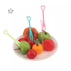 Maybest 500 Chiếc Mini Dùng Một Lần Trái Tim Trái Cây Nĩa Mini Sna Bánh Món Tráng Miệng Ăn Tại Nhà Nhựa Thực Phẩm Trái Cây Pi Toothpi Bento Trang Trí Tiệc {VN}