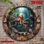 HELLOYOUNG Nghệ thuật treo tường bạch tuộc Steampunk, Dấu hiệu thiếc kim loại cổ điển để trang trí phòng khách