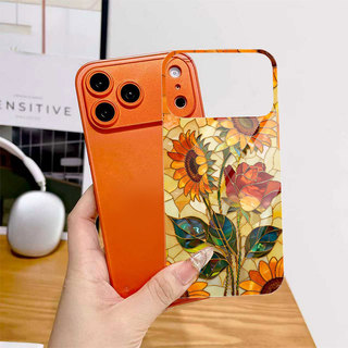 Hoa Hướng Dương Và Hoa Hồng Thích Hợp Cho iPhone 17 Air Glass Case 14 / 15Plus / 16promax Xingyu Cam Vỏ Bảo Vệ