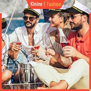 KIN Hải Quân Mũ Thủy Thủ Thuyền Trưởng Trang Phục Nam Du Thuyền Đội Trưởng Mũ Ngộ nghĩnh Đảng Mũ