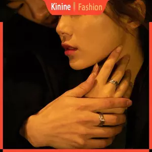 KIN 2 Chiếc Cặp Vintage Nhẫn Thời Trang Thiên Thần Quỷ Cánh Retro Dành Cho Nữ Nam Cặp Đôi Phù Hợp Với BFF Trang Sức Quà Tặng