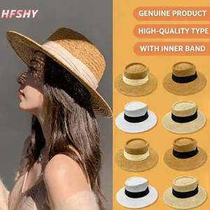 HFSHY Mũ Rơm Mùa Hè Panama Vành Rộng Chống Tia UV Mũ Chống Nắng Nhẹ Cho Đi Biển Du Lịch Giải Trí VN