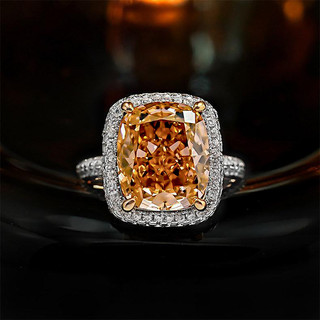 Châu Âu Mỹ ins Phong Cách Mới 8 Carat Nhiều Màu Sắc Zircon Mở Nhẫn Nữ