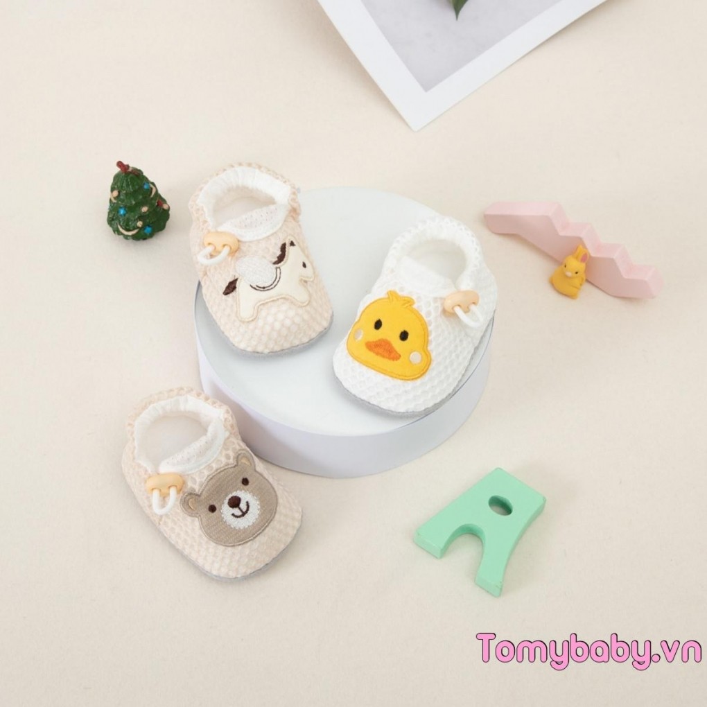 [lpDL] Giày lưới trẻ em Bùa thú thoáng khí Giày tập đi đầu tiên Đế mềm Giày thể thao chống trượt