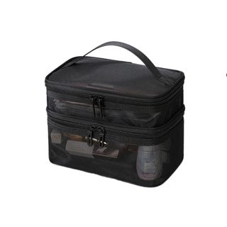 Túi đựng đồ trang điểm OUSXA, Túi đựng mỹ phẩm du lịch 2 / 3 lớp lưới trong suốt, Hộp đựng mỹ phẩm trang điểm dung tích lớn