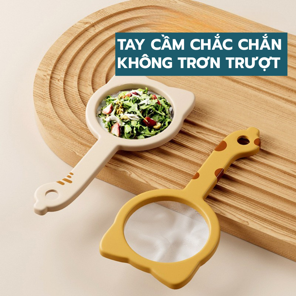 Phễu Lọc 2 Tầng 2 Trong 1 Có Tay Cầm - Bộ Lọc Hai Lớp Đa Năng Lọc Nước, Lọc Bã, Làm Đồ Ăn Dặm Cho Bé Tiện Lợi