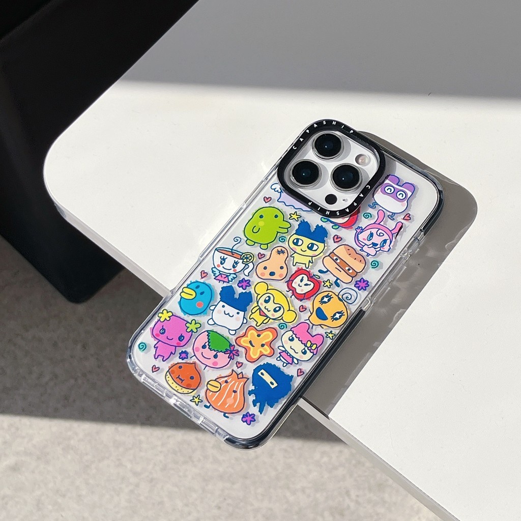 CAPASHIP Đồ chơi POP hợp thời trang TAMAGOTCHI Nhật Bản Retro Digital Pixel Vỏ mềm Tương thích cho iPhone 17 Pro Max Air Plus 16 / 15 / 14 / 13 / 12 / 11