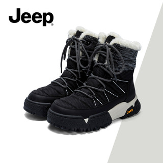 Giày Bốt Tuyết JEEP Nữ Mùa Đông Cao Cấp Dày Lớp Lót Lông Cừu Chống Thấm Nước Chống Trơn Trượt Giày Cotton Ngoài Trời Chống Lạnh