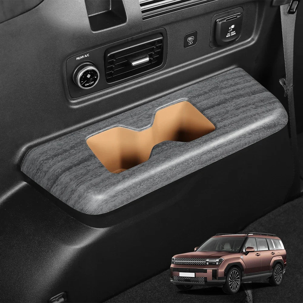 Hàng Thứ Ba Cốc Nước Giá Đỡ Dành Cho Xe Hyundai Santa Fe MX5 2024 Sợi Carbon Gỗ Hạt Phong Cách Xe Bên Trong LHD / RHD