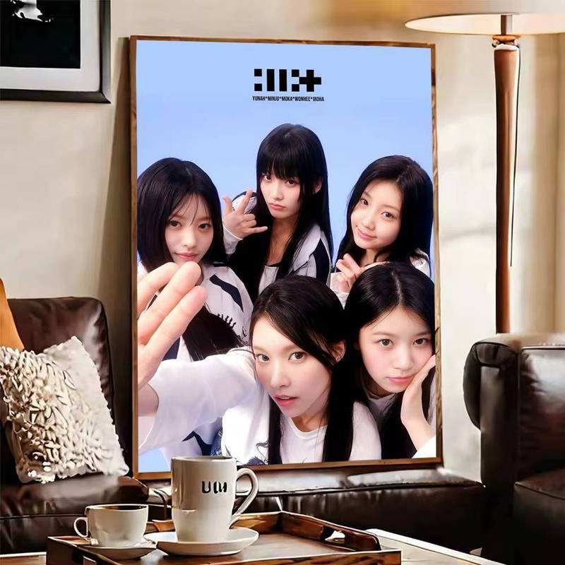 Poster AILLIT của nhóm nhạc Kpop | Nhãn dán áp phích thẩm mỹ cao cấp | Phòng Khách Thanh Treo Tường Nghệ Thuật Trang Trí Nhà Khung