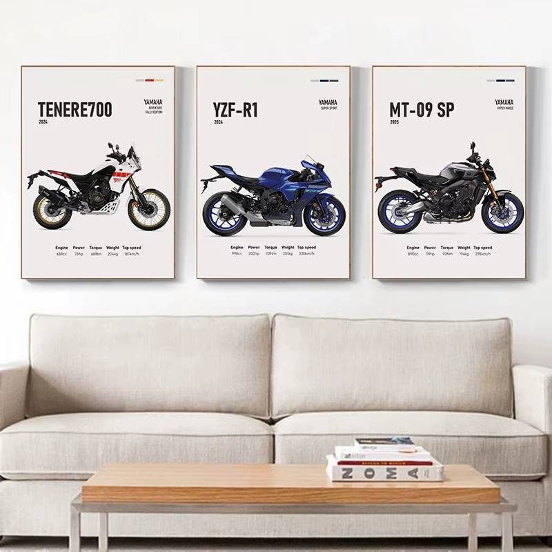 Poster xe máy KTM Yamaha | Thương Hiệu Thời Trang Thoáng Mát In Canvas Nghệ Thuật Nhà Phòng Khách Phòng Ngủ Trang Trí Tường Hiện Đại Trang Trí Không Khung