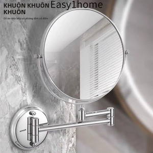 【 KOHLER 】Gương trang điểm xoay hai mặt không cần khoan, không ánh sáng, gương phóng đại cạo râu, gương chống sương mù k