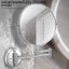 【 KOHLER 】Gương trang điểm xoay hai mặt không cần khoan, không ánh sáng, gương phóng đại cạo râu, gương chống sương mù k