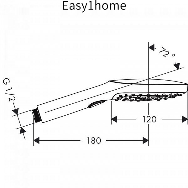 Vòi sen cầm tay ba chế độ Hansgrohe 7 màu Raindance Select E 120 (mạ crôm) 26520007/26521407