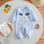 Quần Áo Nhà Cho Bé Xuân Thu Tất Cả Trận Đấu Cotton Nguyên Chất Bộ Đồ Ngủ Cho Bé Jumpsuit Cổ Tròn Jumpsuit Dài @ -