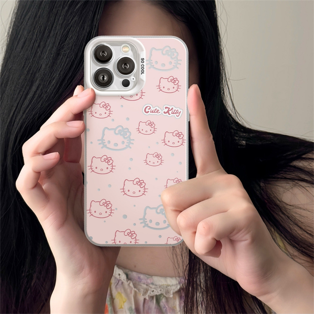 Ốp lưng chống sốc Hello Kitty nét vẽ, thiết kế dễ thương độc đáo phong cách nữ tính Cấp iPhone 17/16/15/14/13/12/11/X/XS